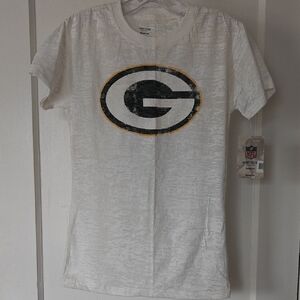 Green Bay Packers Logo White Graphic Tee